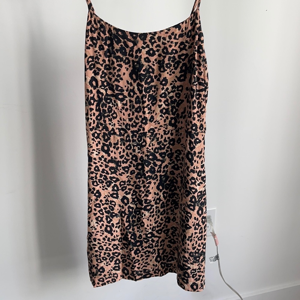 Leopard print mini dress